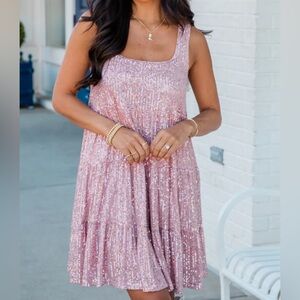 Pink Lily Making Headlines Sequin Dress - Show-Stopping Sparkle